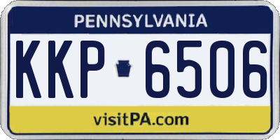 PA license plate KKP6506