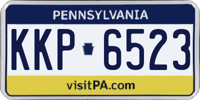 PA license plate KKP6523