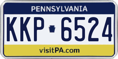 PA license plate KKP6524