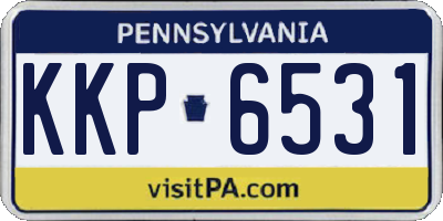PA license plate KKP6531