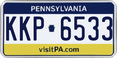PA license plate KKP6533