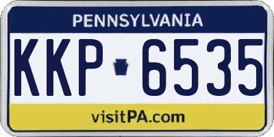PA license plate KKP6535