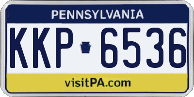 PA license plate KKP6536