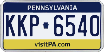 PA license plate KKP6540