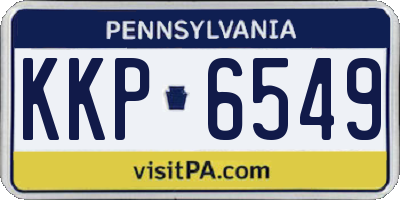 PA license plate KKP6549