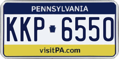 PA license plate KKP6550