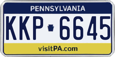 PA license plate KKP6645