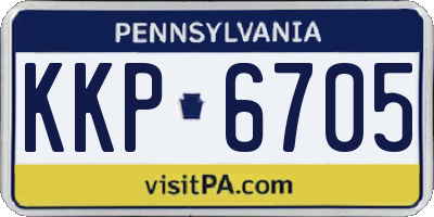 PA license plate KKP6705