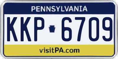 PA license plate KKP6709