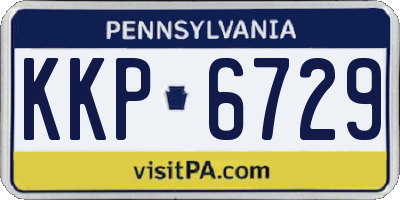 PA license plate KKP6729