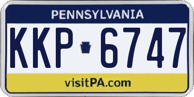 PA license plate KKP6747