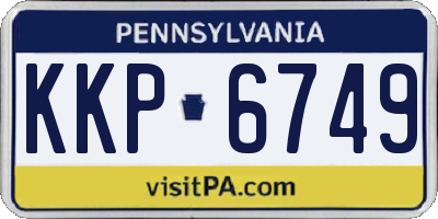 PA license plate KKP6749
