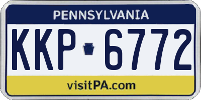 PA license plate KKP6772