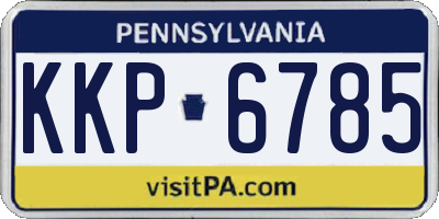 PA license plate KKP6785