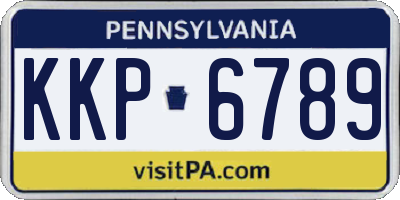 PA license plate KKP6789