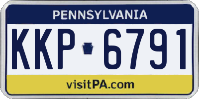 PA license plate KKP6791