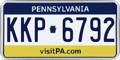 PA license plate KKP6792