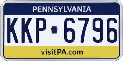 PA license plate KKP6796