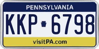 PA license plate KKP6798