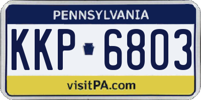 PA license plate KKP6803