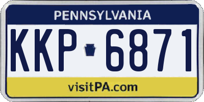 PA license plate KKP6871