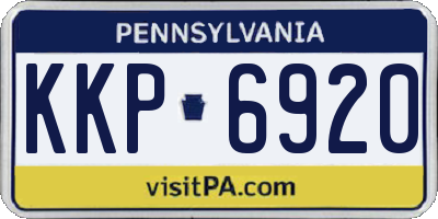 PA license plate KKP6920