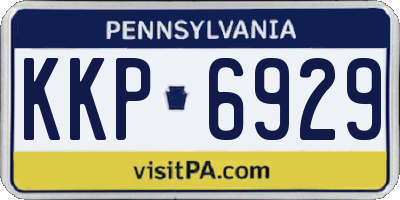 PA license plate KKP6929