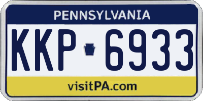 PA license plate KKP6933