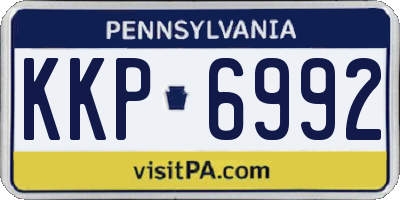 PA license plate KKP6992