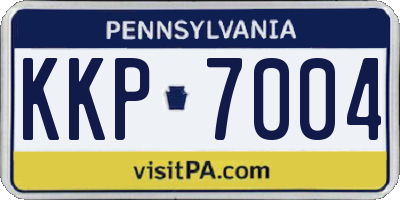 PA license plate KKP7004