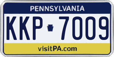 PA license plate KKP7009