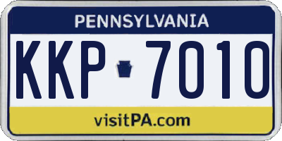 PA license plate KKP7010