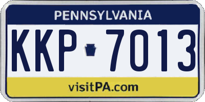 PA license plate KKP7013