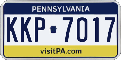 PA license plate KKP7017
