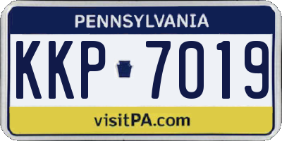 PA license plate KKP7019
