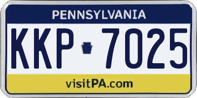 PA license plate KKP7025