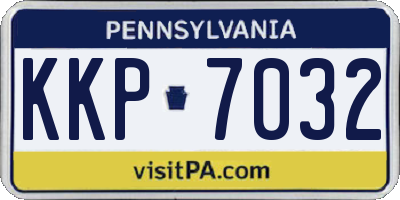 PA license plate KKP7032