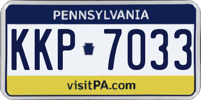 PA license plate KKP7033