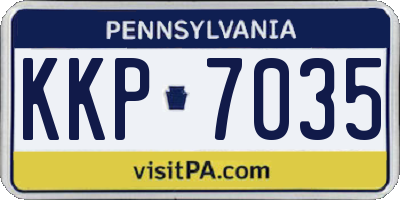 PA license plate KKP7035