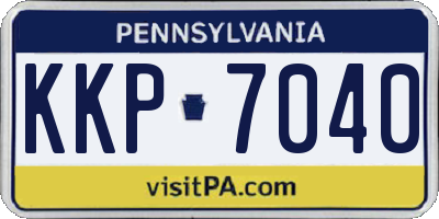 PA license plate KKP7040