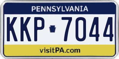 PA license plate KKP7044