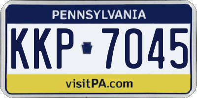 PA license plate KKP7045