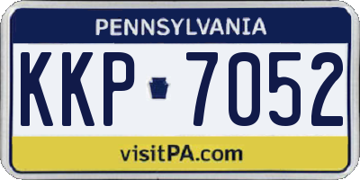 PA license plate KKP7052