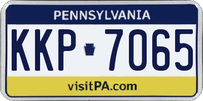 PA license plate KKP7065