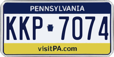 PA license plate KKP7074