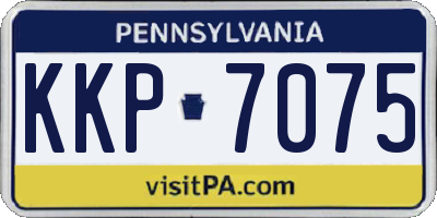 PA license plate KKP7075