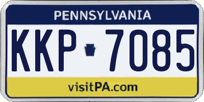 PA license plate KKP7085