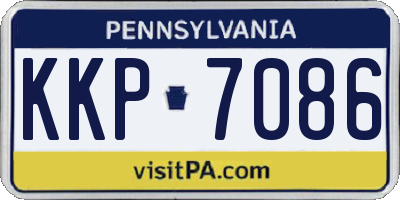 PA license plate KKP7086