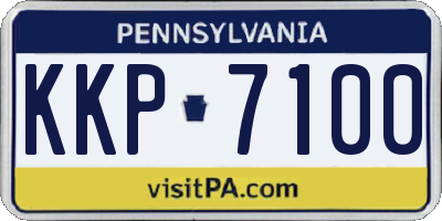 PA license plate KKP7100
