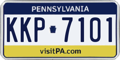 PA license plate KKP7101
